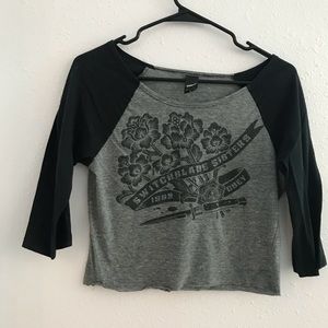 Obey Baseball Crop Top